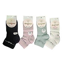 Çocuk Anemon Taşlı  Patik Çorap 24 Adet