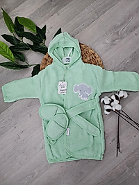 ⭐️Bibaby  Bornoz Terlik seti