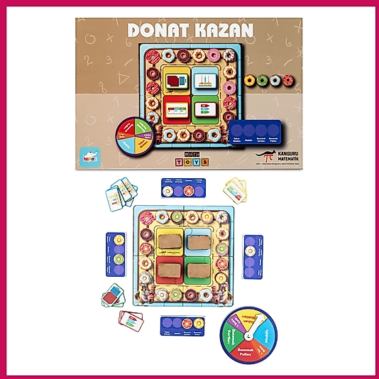 Hopiers Kanguru Matematik Donat Kazan Oyunu - Sayı Tanıma ve Basamak Değeri | 2-4 Oyuncu | İlkokul Müfredatına Uyumlu | Eğlenceli Matematik Becerileri | 3.-4. Sınıf | 8-9 Yaş