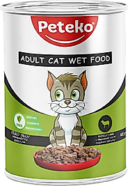 Peteko Chunk In Jelly Kuzulu Yetişkin Kedi Maması Konserve 400G (1Adet)