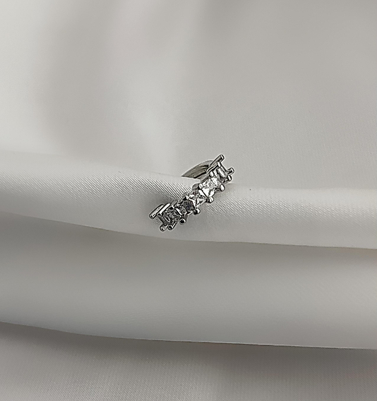 Silver Taş Detaylı Ear Cuff