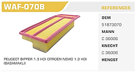 HAVA FİLTRESİ ALFA MITO 1.3 JTDM EURO 5 MOTOR