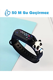 Panda Figürlü Su Geçirmez Dokunmatik Led Ekranlı Dijital Çocuk Ve Genç Kol Saati