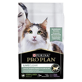 Proplan Live Clear Kısır Hindi Etli Alerjenleri Azaltan Özelliği Olan Yetişkin Kedi Maması 7 Kg