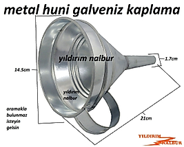 GALVENİZ METAL HUNİ MAZOT BENZİN HUNİ 15 CM AKTARMA HUNİSİ MAZOTÇU HUNİSİ