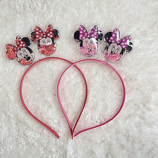 Mickey Mouse Şeffaf Pullu Kız Çocuk Taç