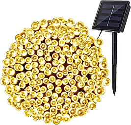 Solar Enerjili 10 Metre Gün Işığı Bahçe Balkon Teras Aydınlatma Dekor Süsleme Boncuk LED