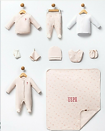 US POLO KIZ 10' LU ZIBIN SET PUDRA