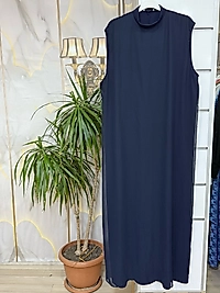 ŞİFON SIFIR KOLLU İÇLİK ELBİSE