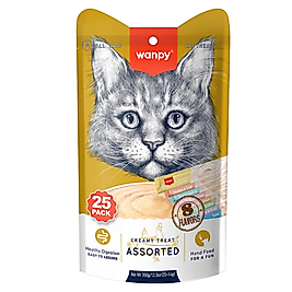 Wanpy Karışık 8 Lezzetli Krema Kedi Ödülü 25*14 gr