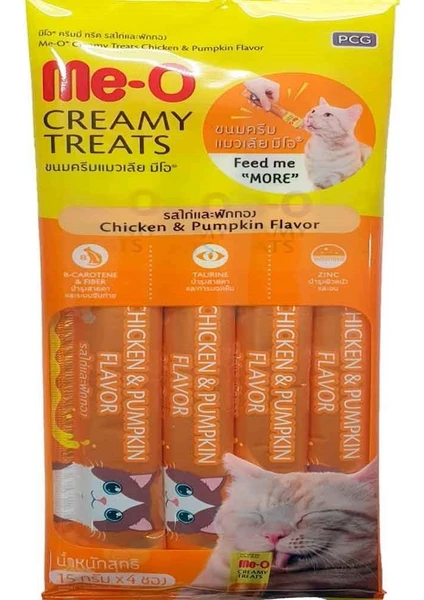 Me-O Creamy Kedi Ödülü Tavuk Bal Kabağı 4X15