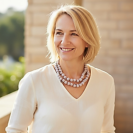 Uçuk pembe çift fonksiyonlu imza kolye