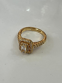 Tektaş gold renk çelik yüzük