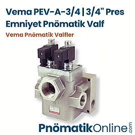 Vema PEV-A-3/4 | 3/4" Pres Emniyet Pnömatik Valf