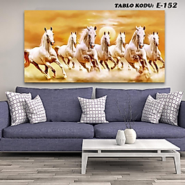 MERCAN MOBİLYA  VE AKSESUAR ,   130*70   ÇOKLU ATLAR  KANVAS TABLO