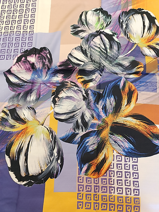 Dijital Kristal Eşarp 95 x 95 Ebat