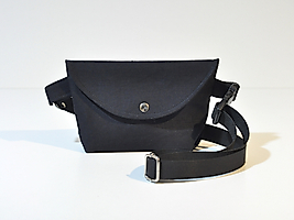 Siyah Denim Siyah Astar Mini Bag Bel Çantası