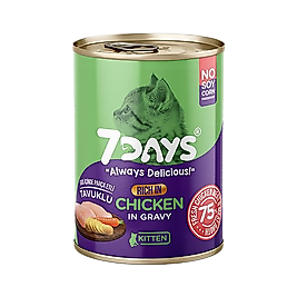 7 Days Tavuk Etli Yavru Kedi Konserve Maması (415 g)