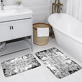 Rovigo Home Dijital Baskı Yıkanabilir Kaymaz 2 li Banyo Takımı