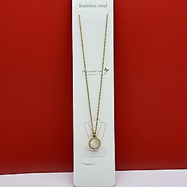 Yüz dilde seni seviyorum yazılı dönen uçlu çelik kolye  gold