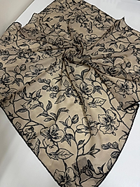 SOFT KETEN EŞARP ÇİÇEK DESEN 03