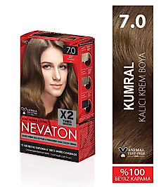 Nevaton 7.0 Kumral Kalıcı Krem Saç Boyası 2 li
