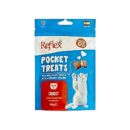 Reflex Pocket Seçici Kediler İçin Tavuklu Kedi Ödül Maması (60 g)