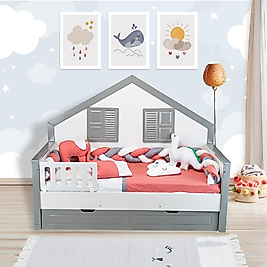 TUGU HOME&BABY ÖRGÜLÜ MONTESSORİ PAMUKLU 8 PARÇA 90x190 cm MONTESSORİ YATAK,TEK KİŞİLİK MONTESSORİ UYKU SETİ