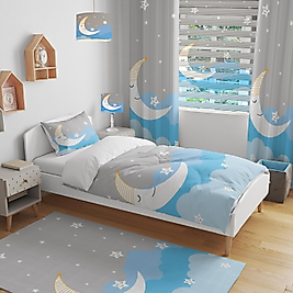 Minibabyrooms Mavi Ay ve Yıldızlar Temalı Çocuk/Genç Oda Takımı