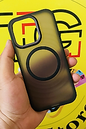 İphone 16 Pro Magsafe Mat Siyah Telefon Kılıfı