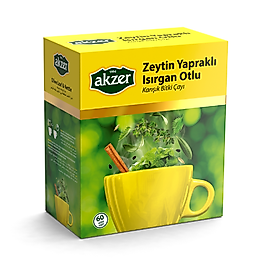 Akzer Zeytin Yapraklı Isırgan Otlu Bitkisel Çay 60 Süzen Poşet