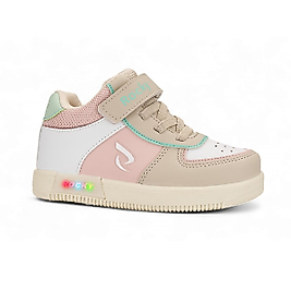 Wolf Kız Çocuk Cırtlı Işıklı, Işıksız Kaymaz Ortopedik Taban Pembe Boğazlı Sneaker & Spor Ayakkabı