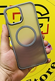 İphone 12 Pro Max Magsafe Mat Gri Telefon Kılıfı