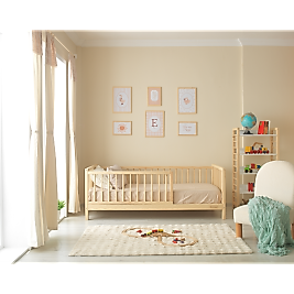 Nova - Natural Yuvarlak Çıtalı Karyola