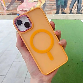 iPhone 11 Magsafe Mat Telefon Kılıfı Turuncu