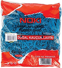 NOKİ AMBALAJ LASTİĞİ %100 KAUÇUK 500 GR 7 CM MAVİ RBR7500M