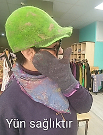 YEŞİL  KEÇE KASKET