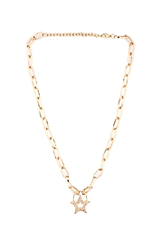 Gold, Zirkon Kaplama Yıldız Kolye