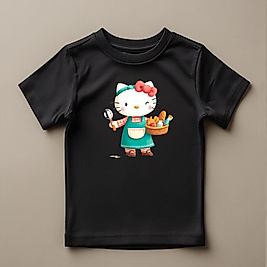 Hello Kitty Baskılı Normal Kalıp  Çocuk Tişört