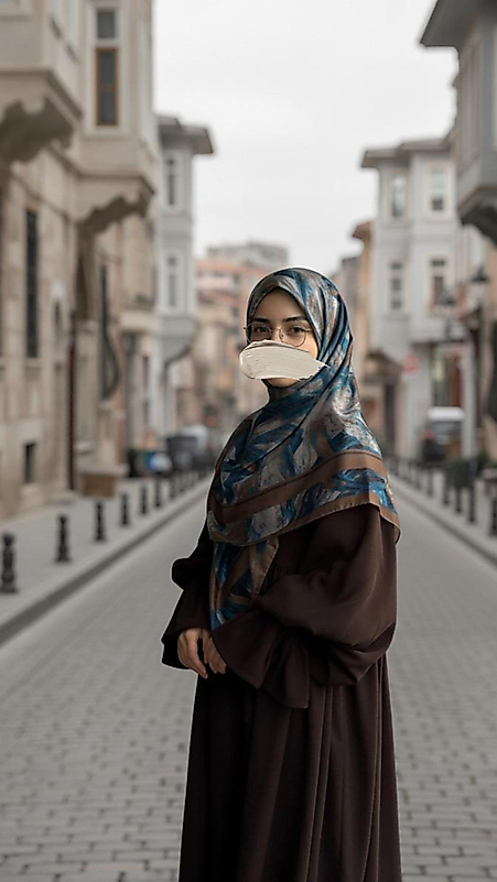 Fırça Desen Büyük Boy Pamuklu Soft Eşarp