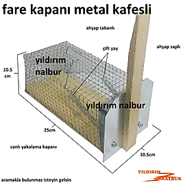 FARE KAPANI METAL KAFESLİ ÇİFT YAY KUŞ KAPANI ÇELİK TEL SERT YAY