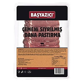 BAŞYAZICI ÇİMENİ SIYRILMIŞ DANA PASTIRMA 100 GR