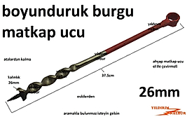 BOYUNDURUK BURGU 26MM ELLE AHŞAP DELME APARATI YİRMİALTILIK