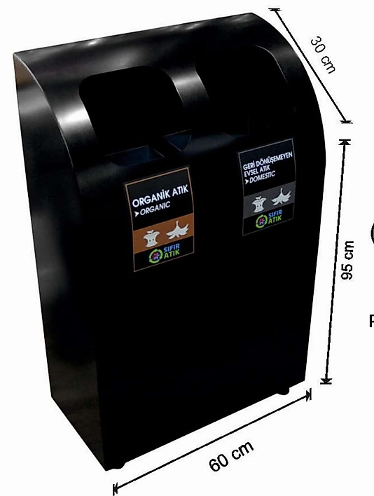 Geri Dönüşüm Çöp Kovası Boyalı İç Kovalı ( KDV DAHİL )