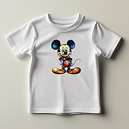 Mickey Mouse  Baskılı Normal Kalıp  Çocuk Tişört