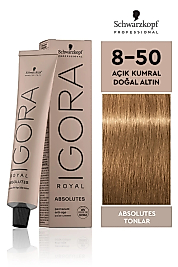 İGORA ROYAL ABSOLUTE SAÇ BOYASI 60 ML. (8-50 AÇIK KUMRAL DOĞAL ALTIN)