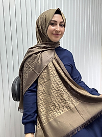 V desen Yün Pamuk Şal