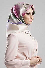 Kurdale Desenli Twill İpek