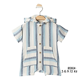 Erkek Bebek 0-18 Ay Kısa Kollu Tulum