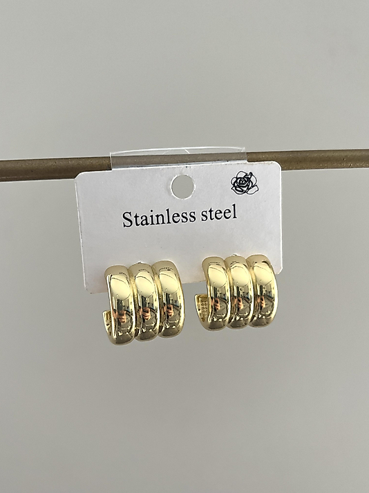 Çelik 3’lü Boğum Küpe